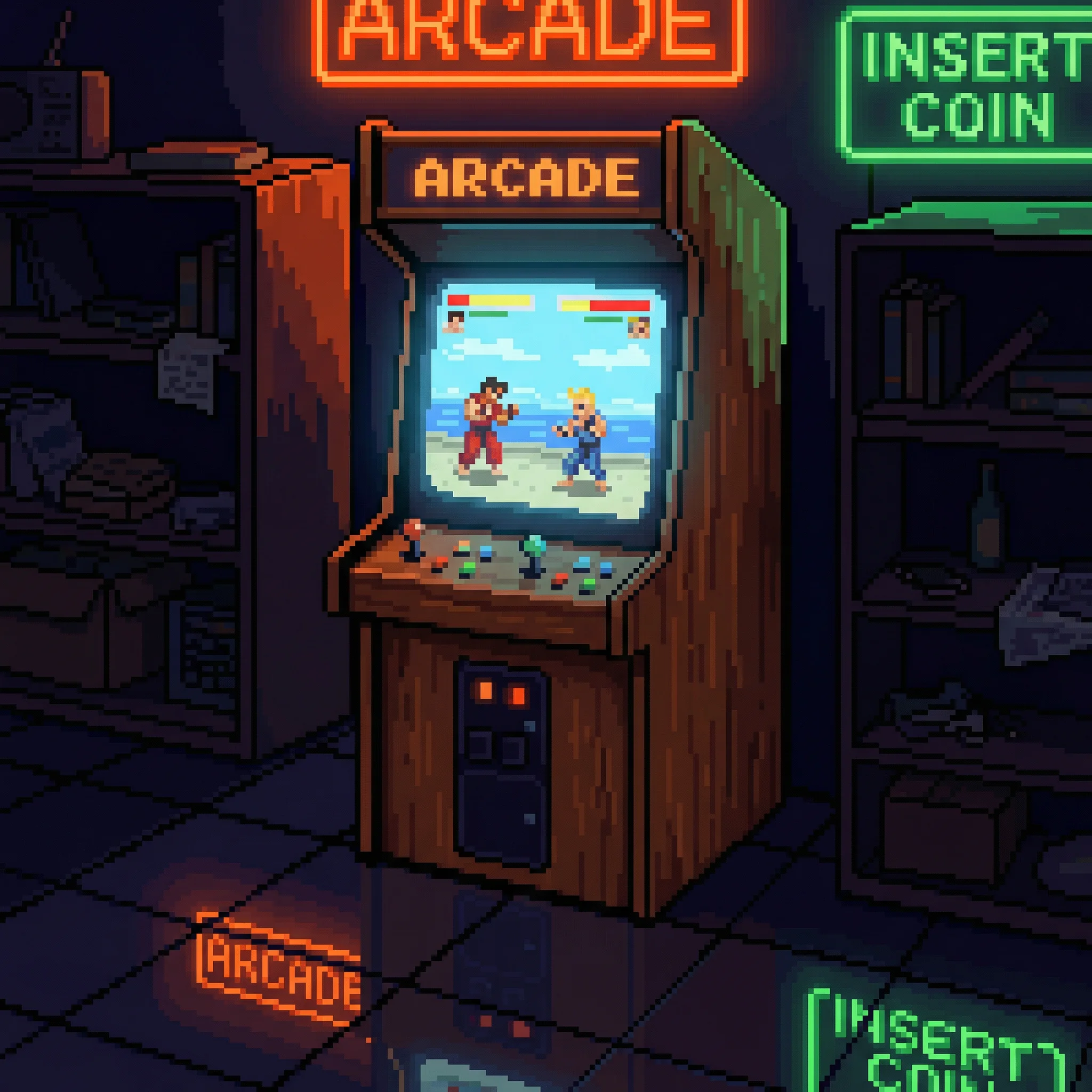 像素艺术作品：怀旧街机厅 - 188金宝博 社区创作